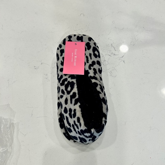 NWT Isaac Mizrahi Leopard Print Fleece Slipper Size L - Picture 3 of 5
